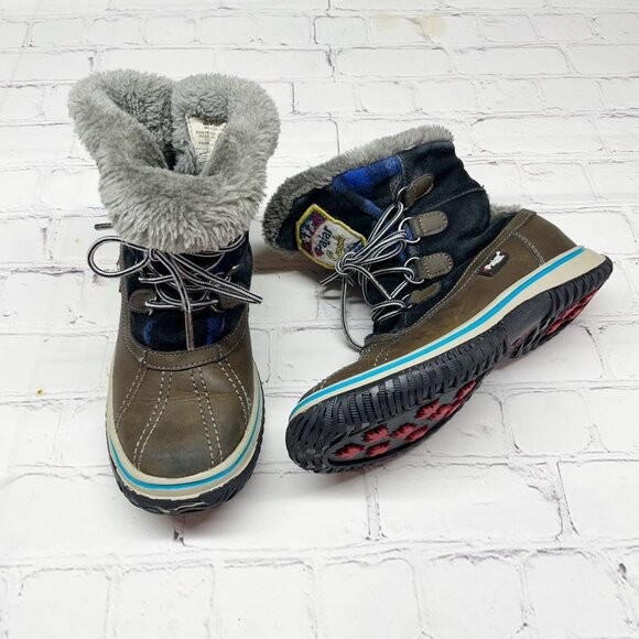 Pajar Canada Iceberg Faux Fur Waterproof Boot US Size 5 - 5.5 Black Brown Winter - Picture 3 of 12